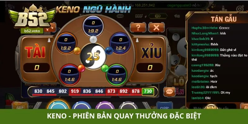 xổ số Keno - Phiên bản quay thưởng đặc biệt